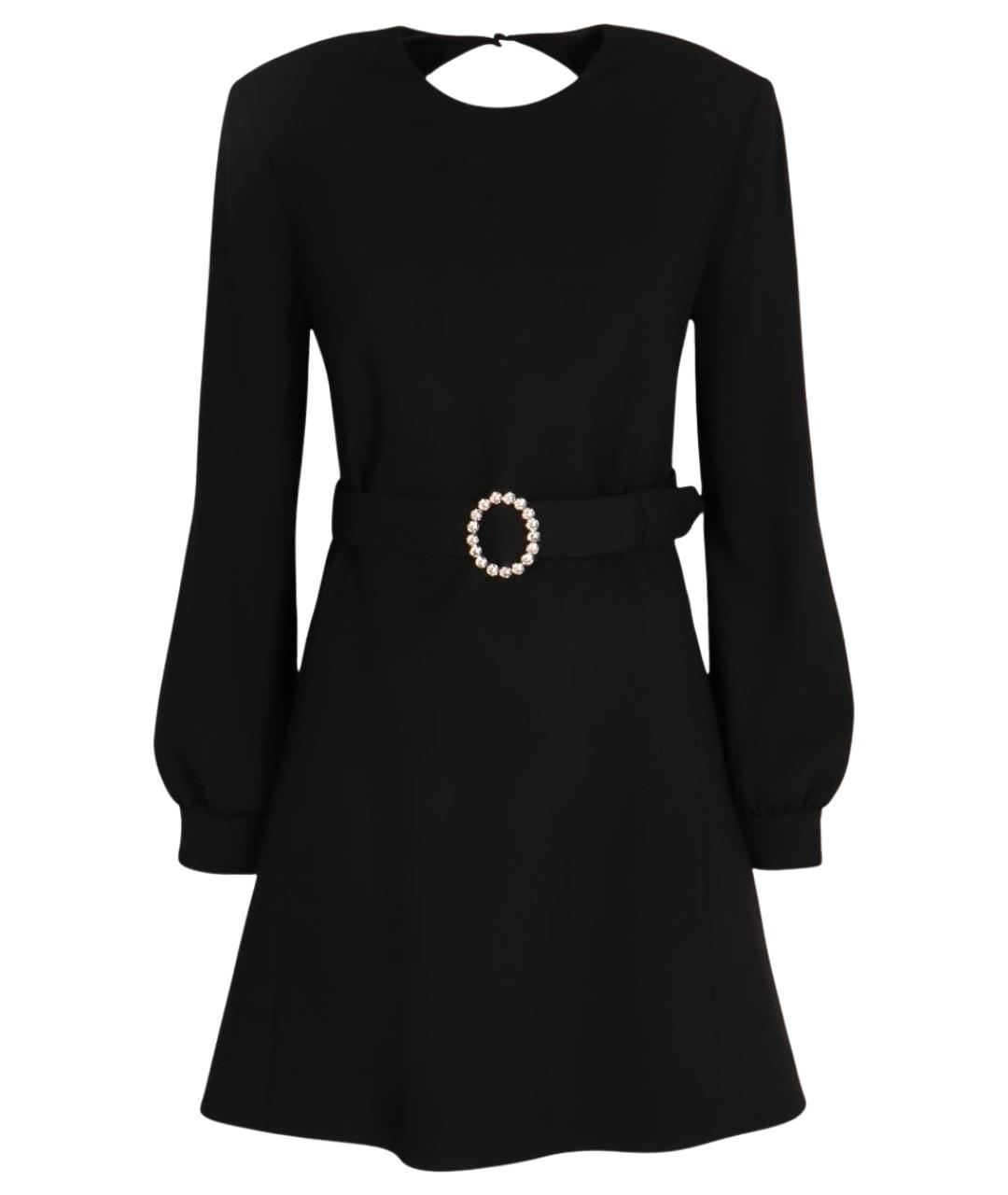 SAINT LAURENT Черное ацетатное повседневное платье, фото 1