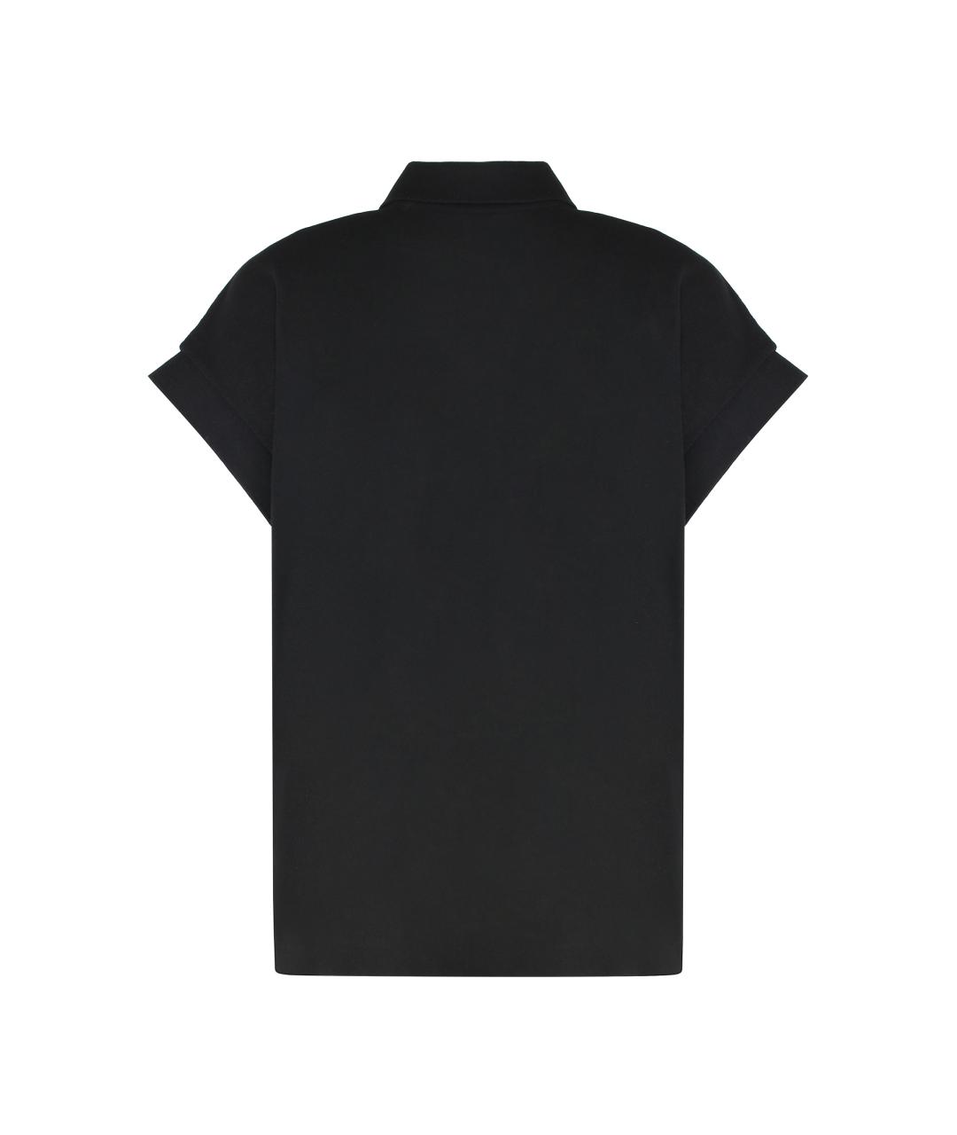 SAINT LAURENT Черная хлопковая футболка, фото 2