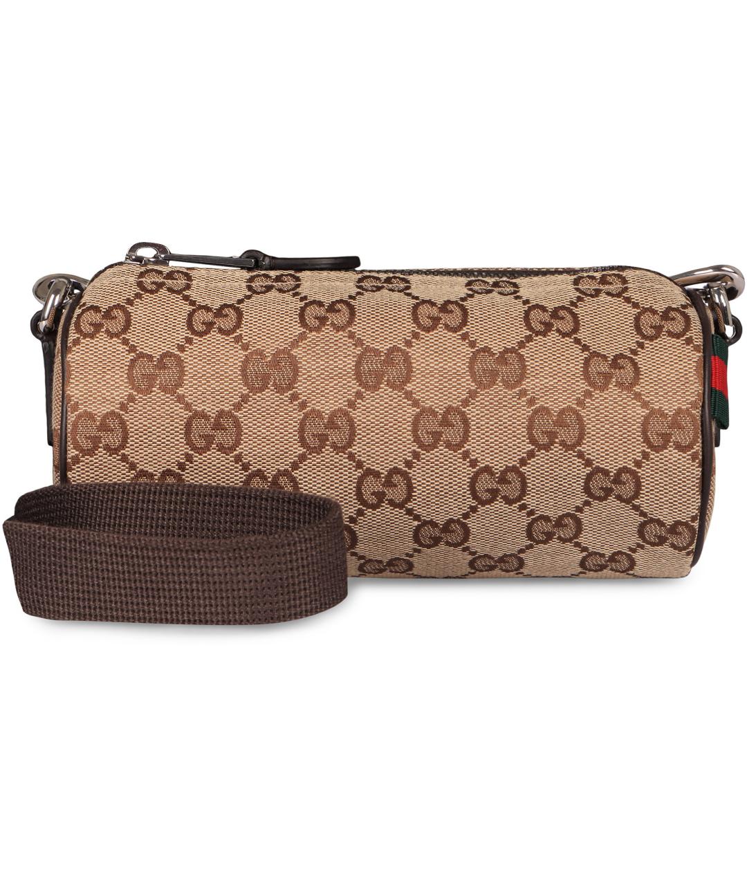 GUCCI Бежевая тканевая сумка на плечо, фото 2