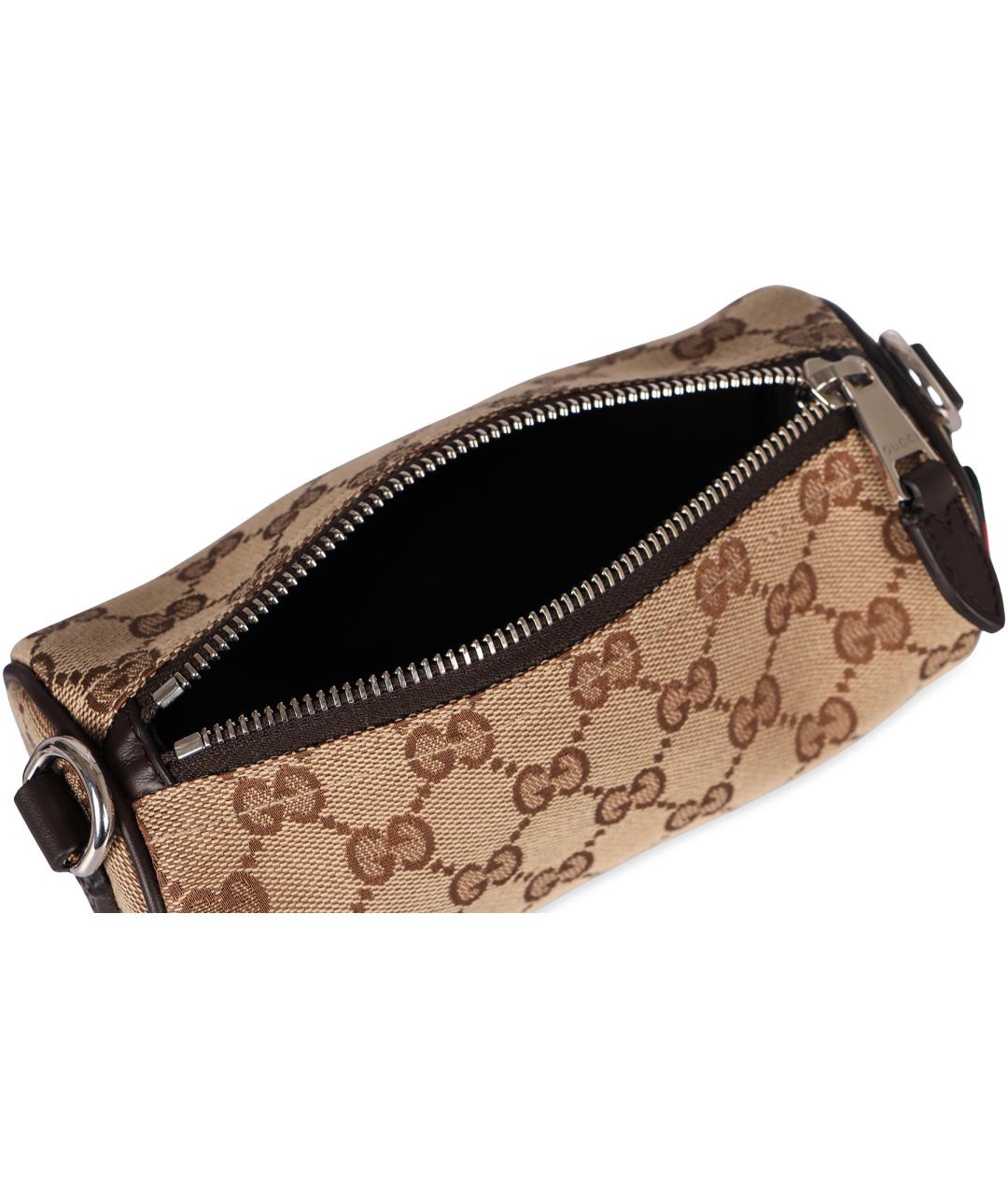 GUCCI Бежевая тканевая сумка на плечо, фото 6