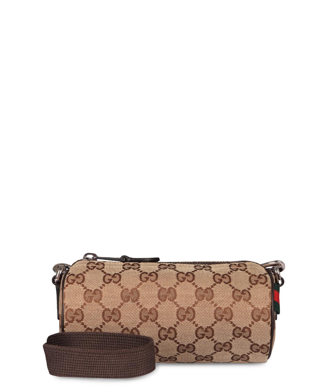 GUCCI Бежевая тканевая сумка на плечо, фото 1