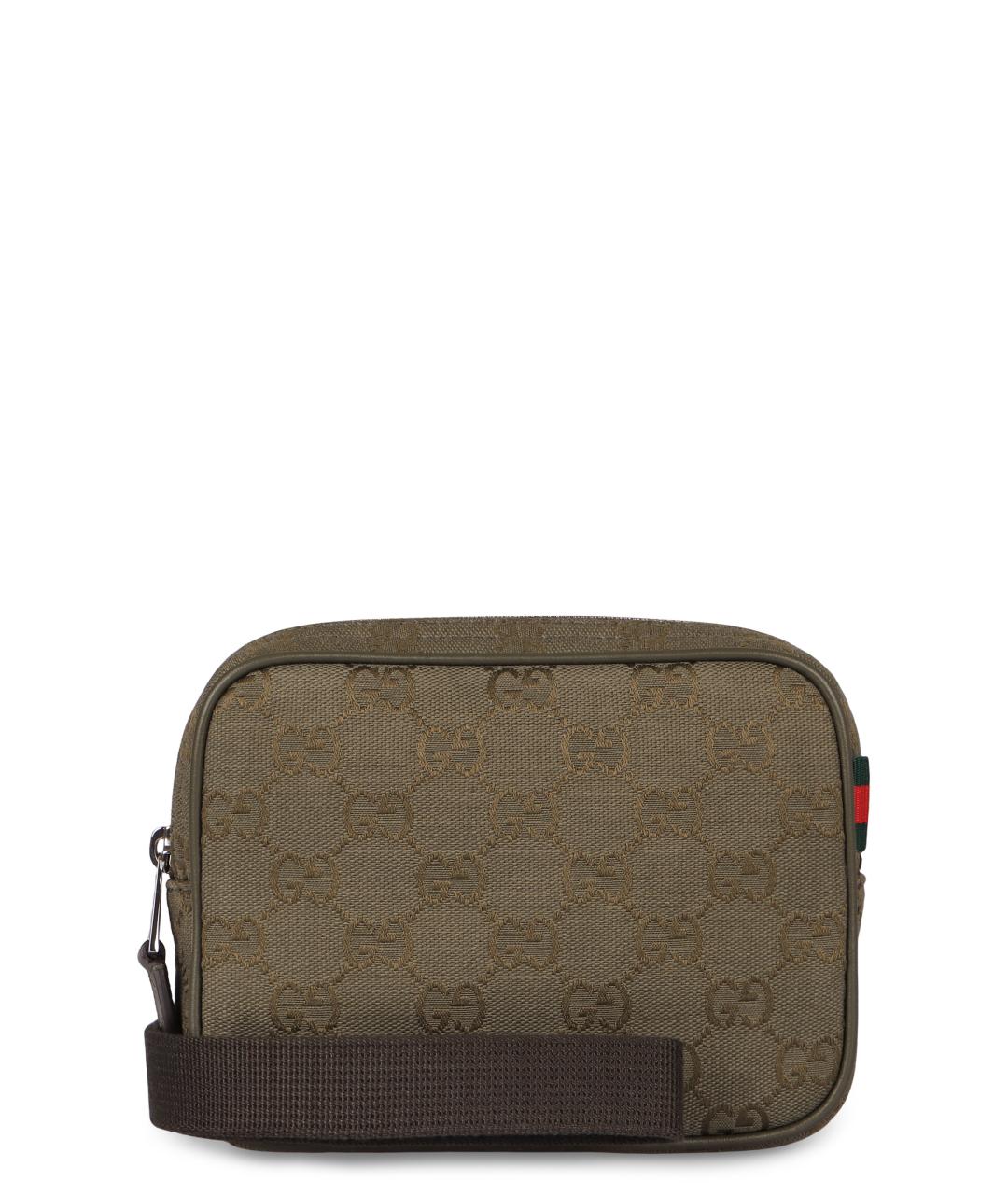 GUCCI Зеленая хлопковая сумка на плечо, фото 1