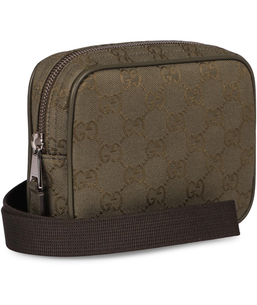 GUCCI Зеленая хлопковая сумка на плечо, фото 3