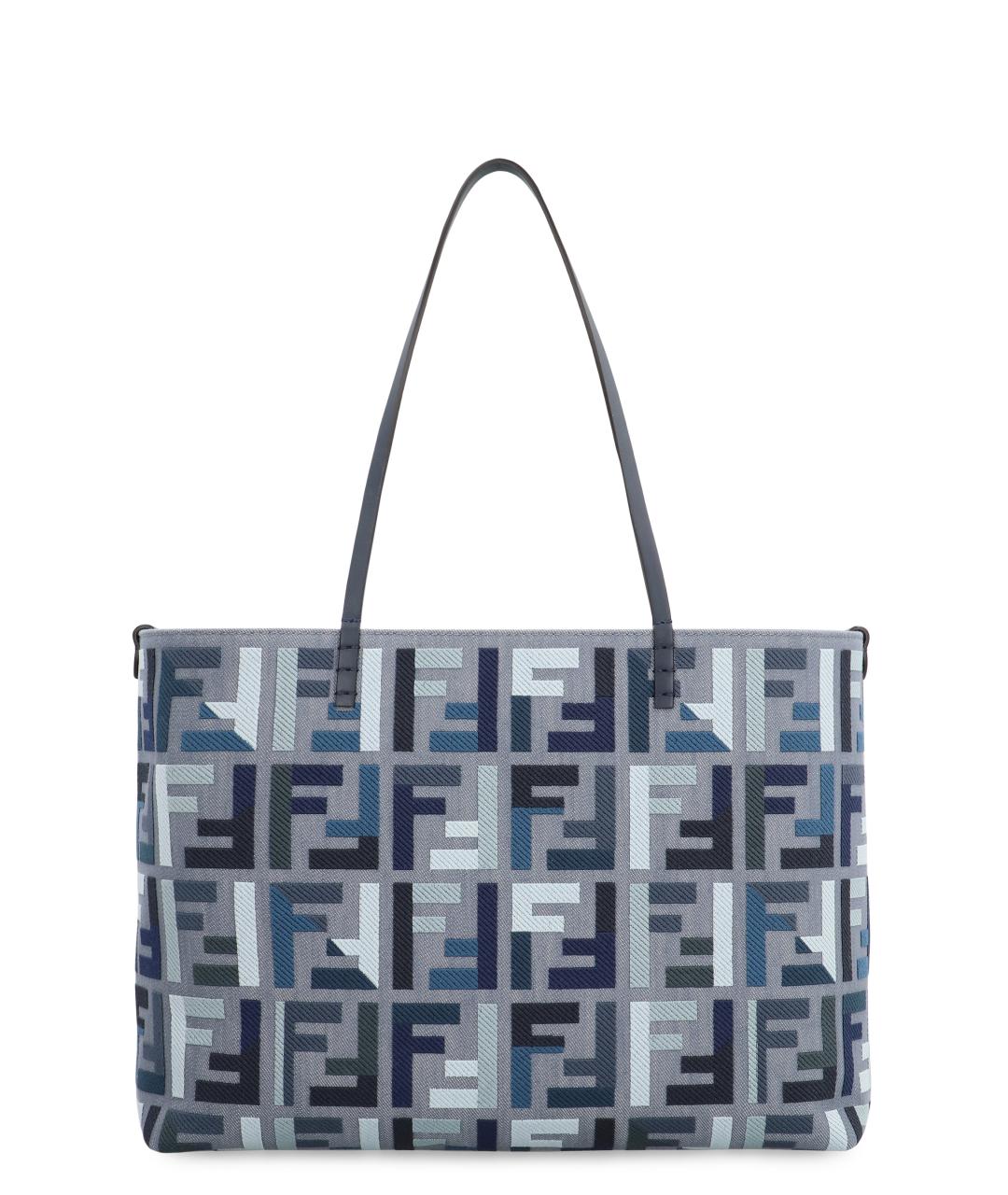 FENDI Синяя хлопковая сумка тоут, фото 1