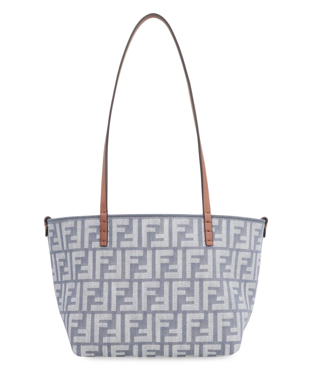 FENDI Синяя хлопковая сумка тоут, фото 1