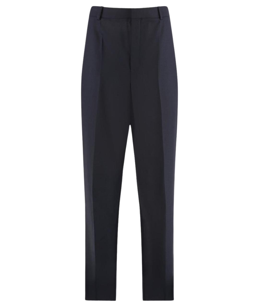 SAINT LAURENT Синие шерстяные классические брюки, фото 1