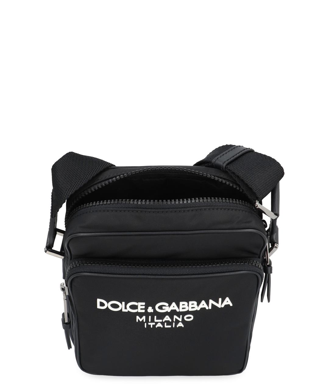 DOLCE&GABBANA Черная синтетическая сумка на плечо, фото 6