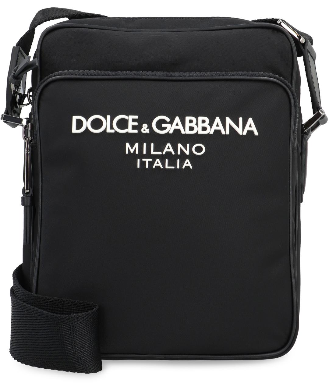 DOLCE&GABBANA Черная синтетическая сумка на плечо, фото 2