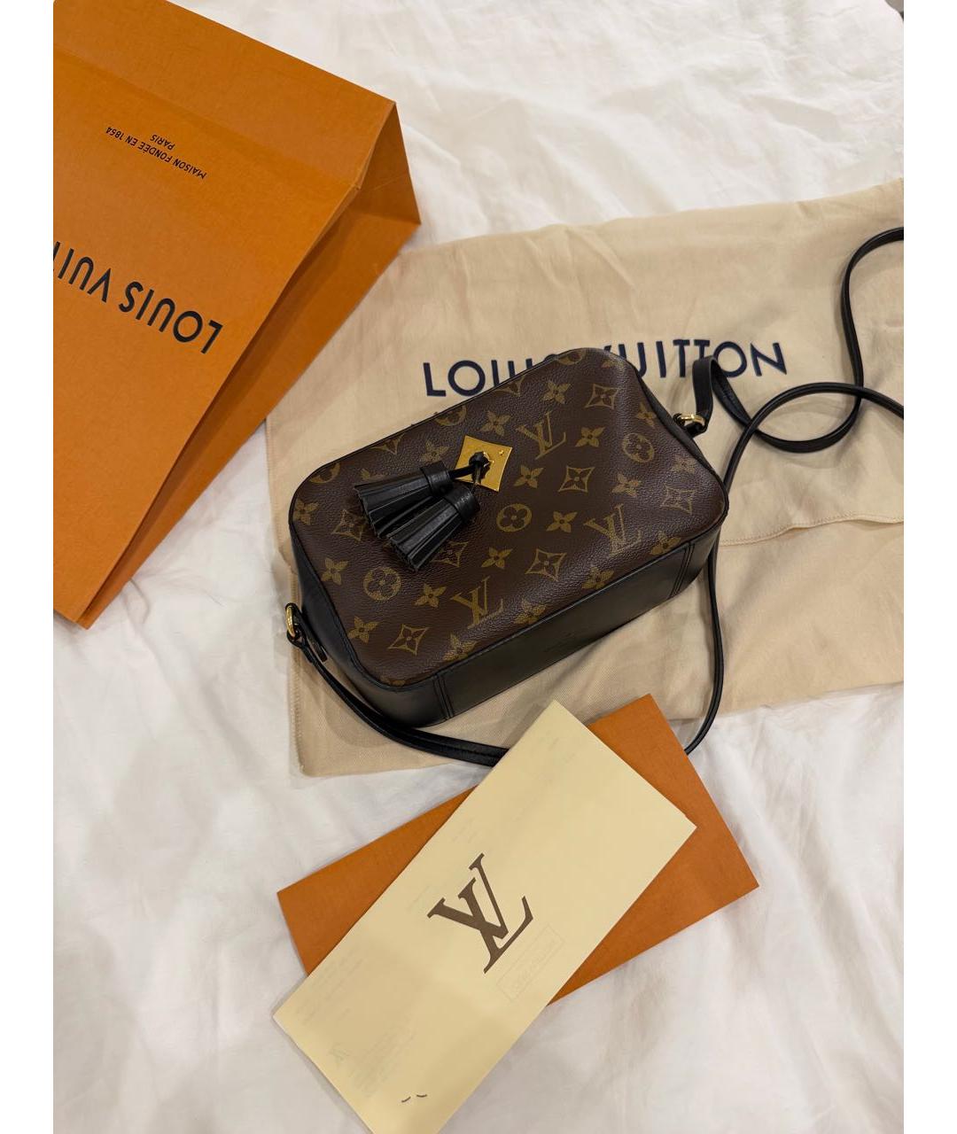 LOUIS VUITTON Коричневая сумка через плечо из канвы, фото 8