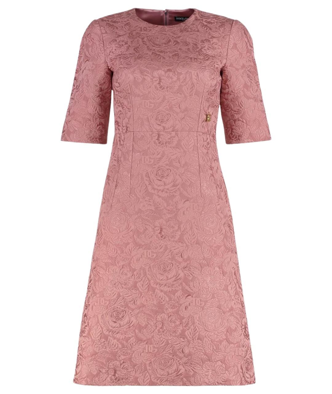 DOLCE&GABBANA Розовое хлопковое повседневное платье, фото 1
