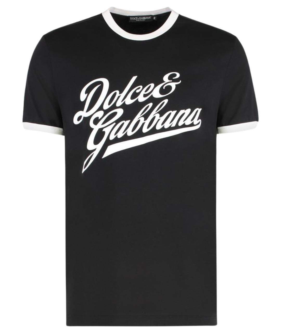 DOLCE&GABBANA Черная хлопковая футболка, фото 1