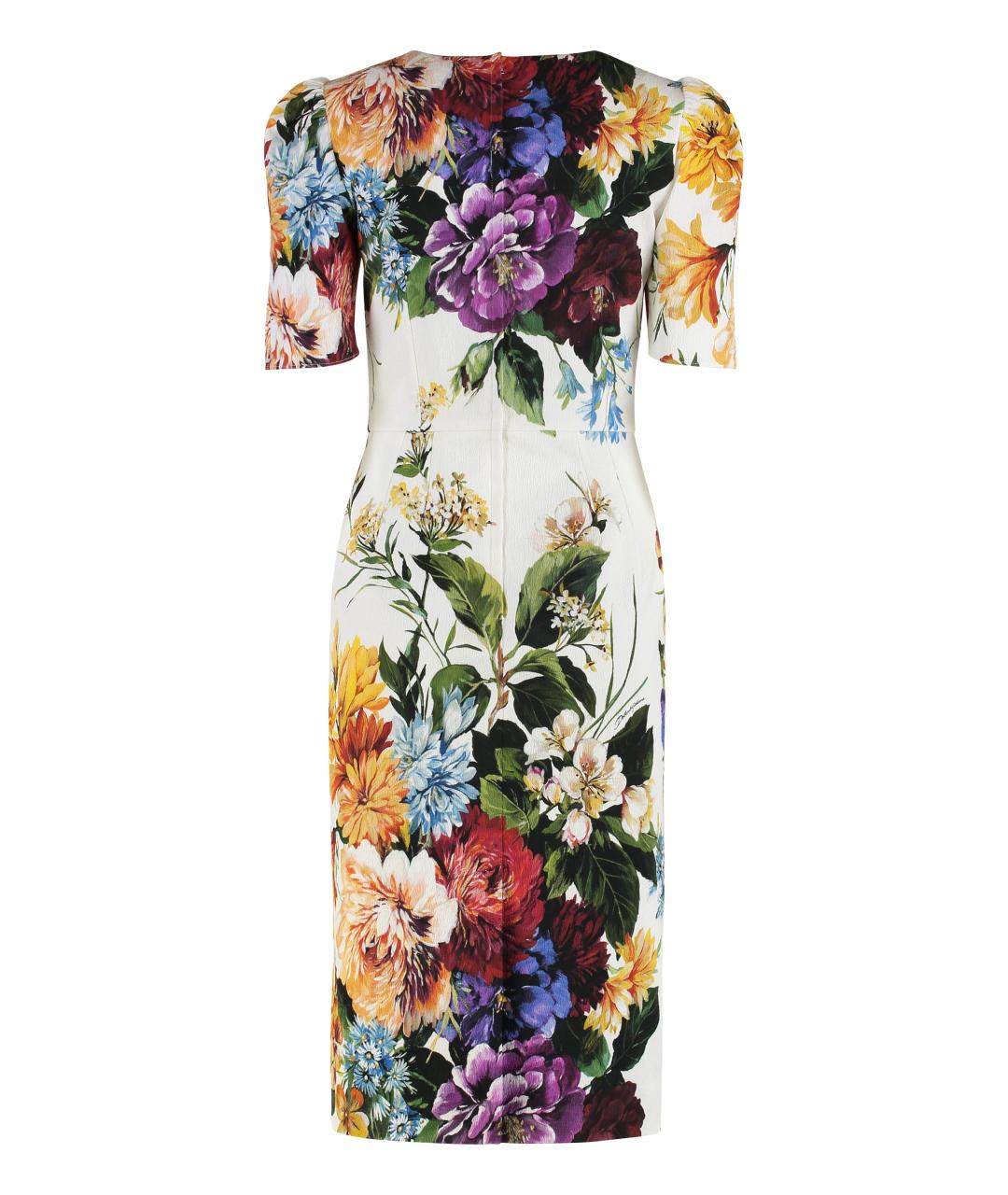 DOLCE&GABBANA Белое вискозное повседневное платье, фото 2