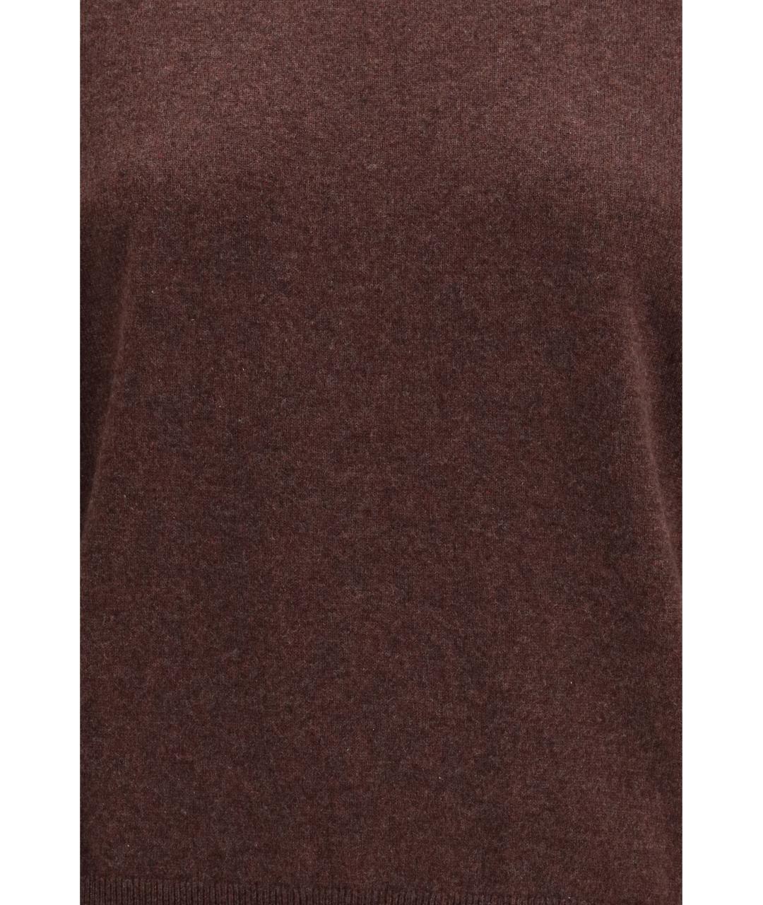 LORO PIANA Бордовый кашемировый джемпер / свитер, фото 3
