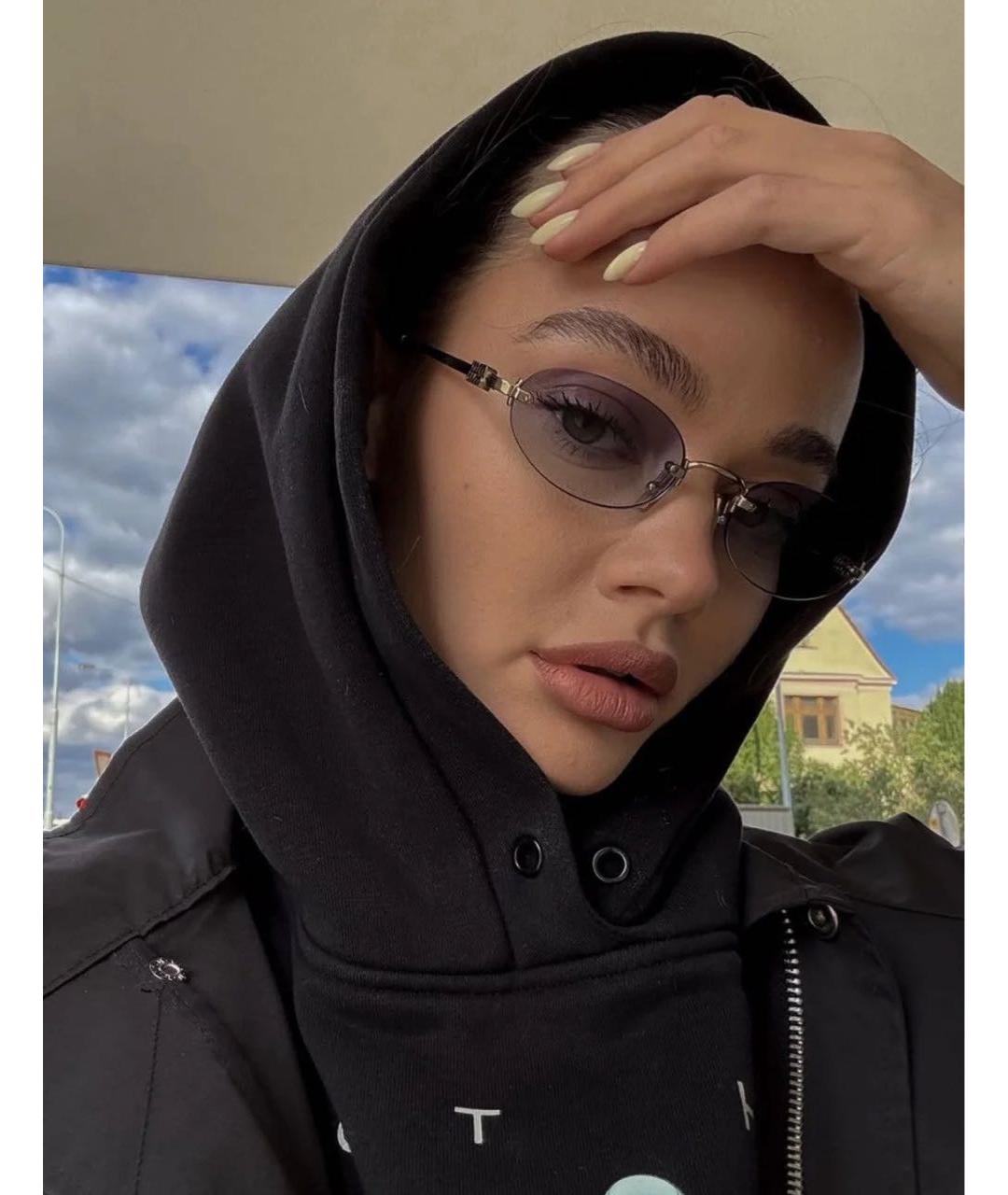 MIU MIU Голубые металлические солнцезащитные очки, фото 7