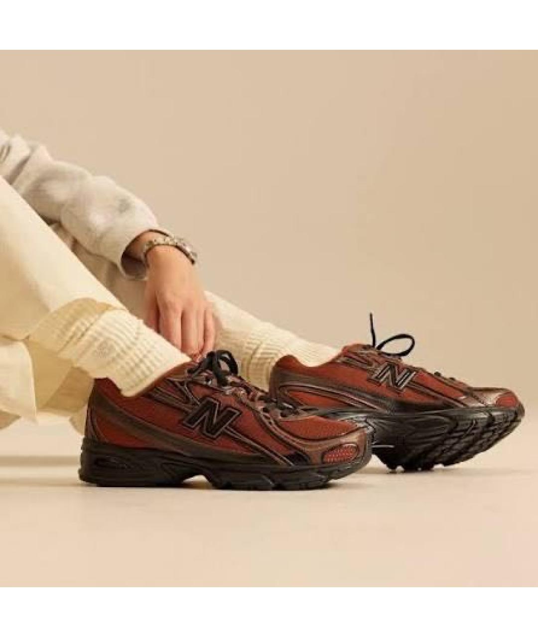 NEW BALANCE Красные синтетические низкие кроссовки / кеды, фото 4