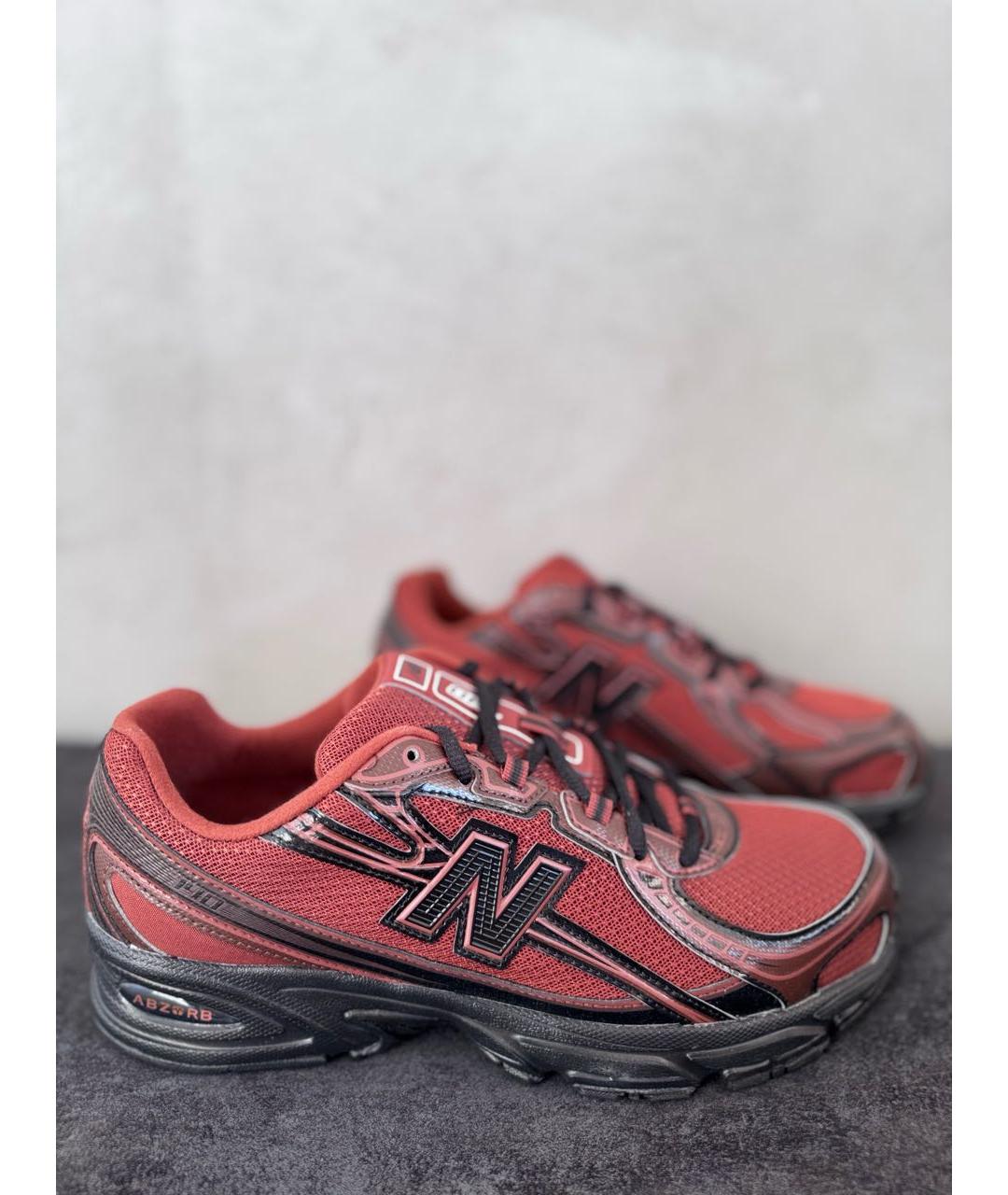 NEW BALANCE Красные синтетические низкие кроссовки / кеды, фото 5