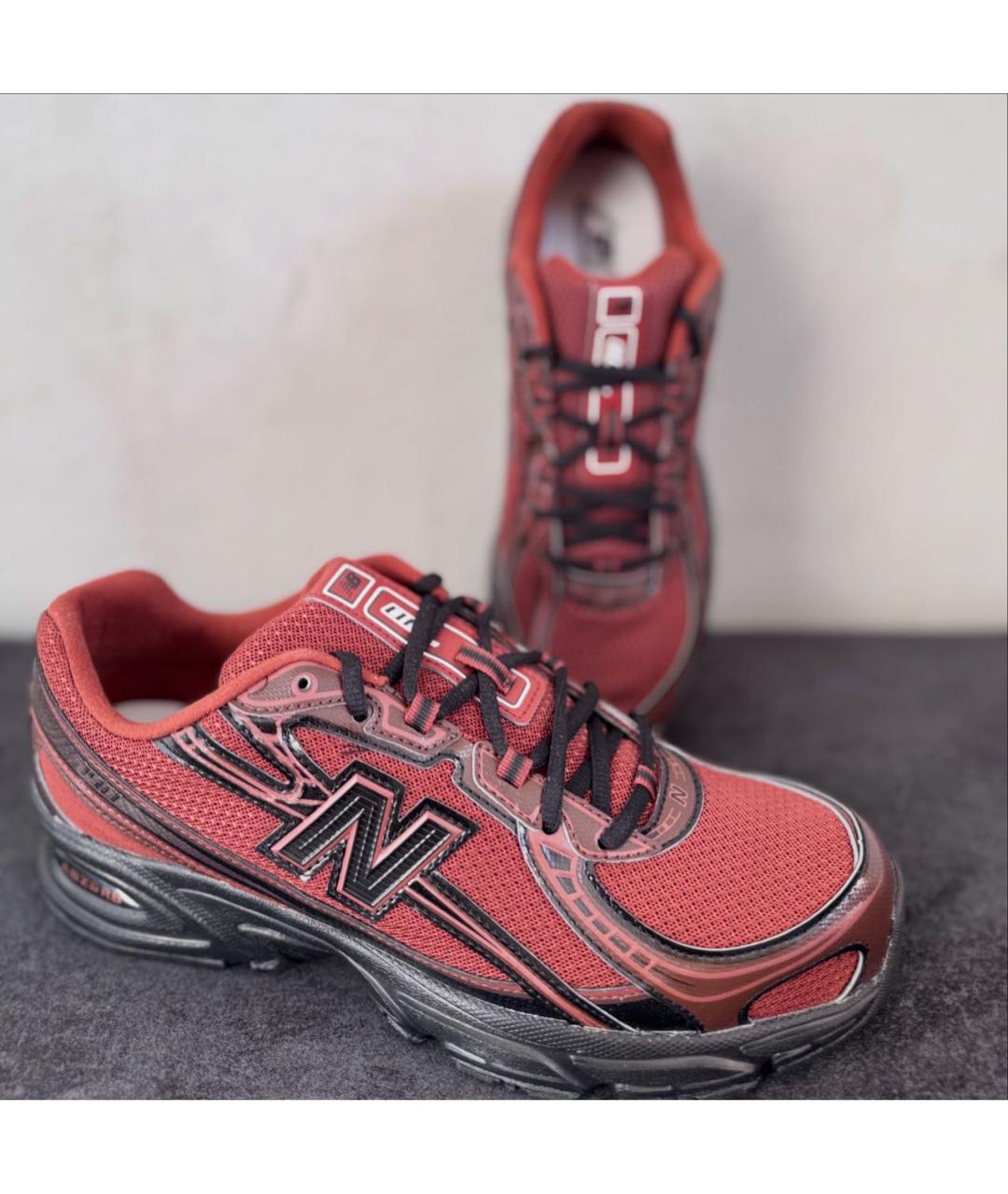 NEW BALANCE Красные синтетические низкие кроссовки / кеды, фото 3