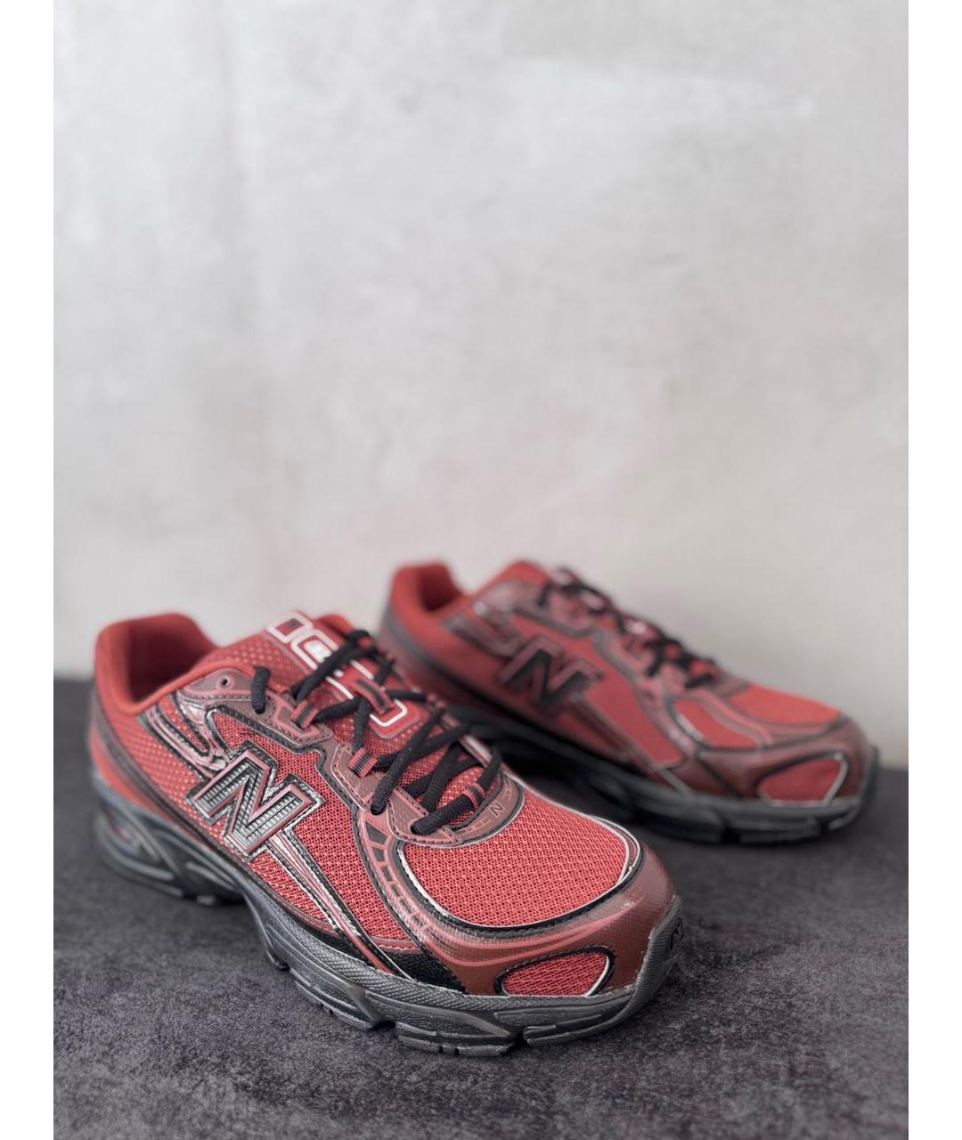 NEW BALANCE Красные синтетические низкие кроссовки / кеды, фото 2