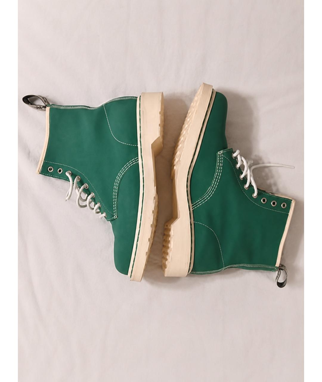 DR. MARTENS Зеленые высокие ботинки, фото 3