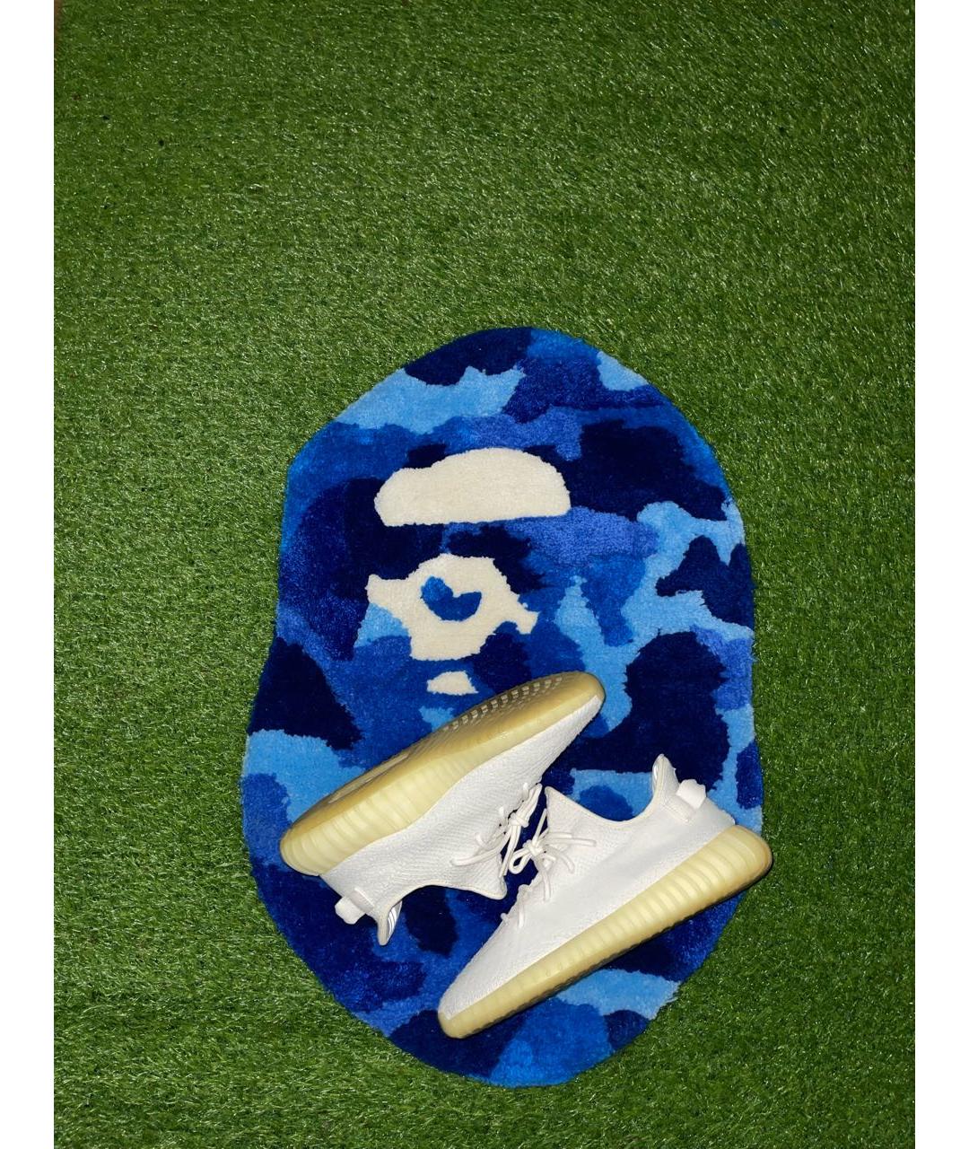 ADIDAS YEEZY Белые текстильные низкие кроссовки / кеды, фото 2