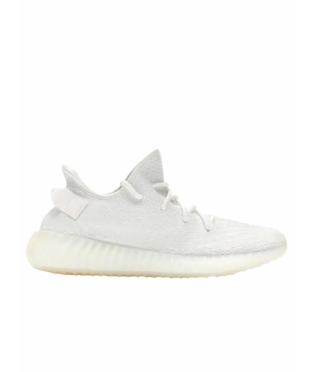 ADIDAS YEEZY Белые текстильные низкие кроссовки / кеды, фото 1