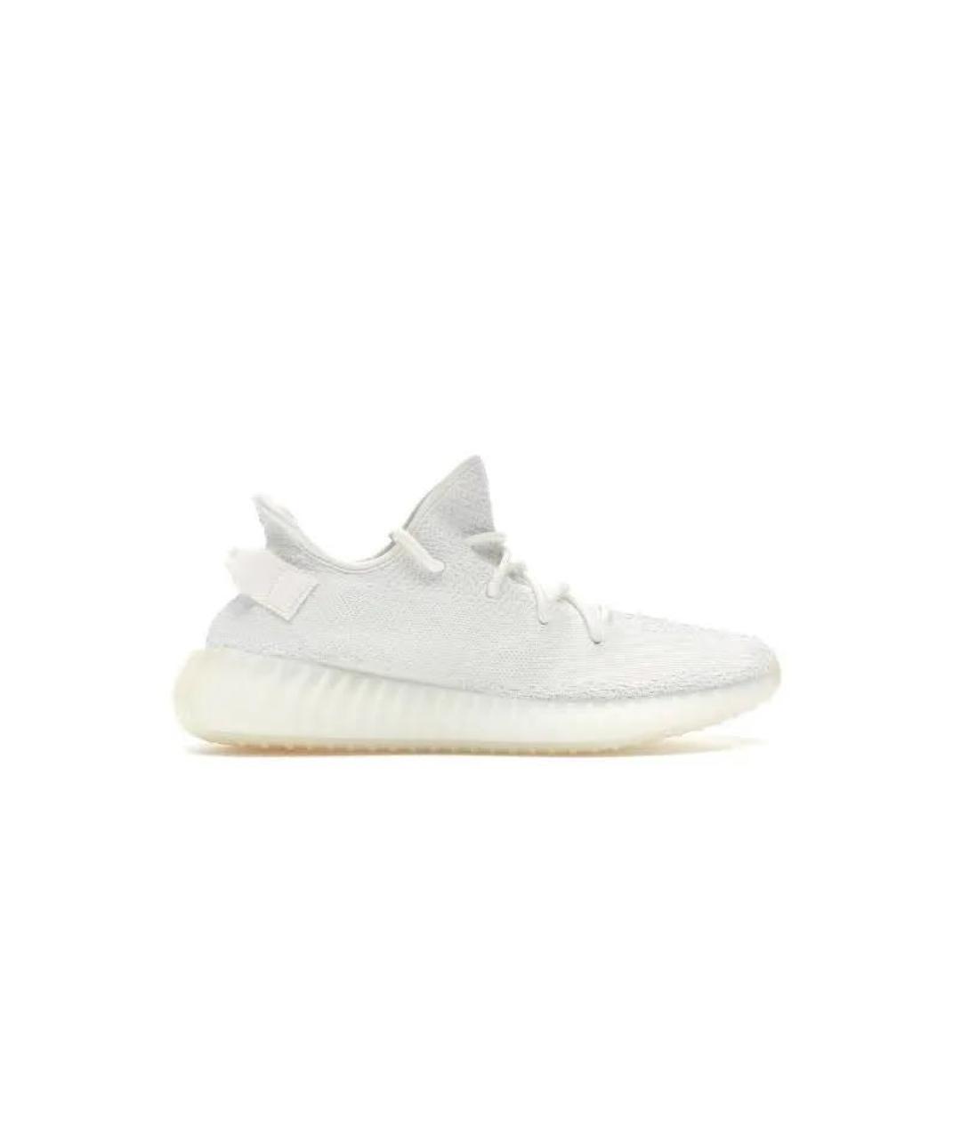 ADIDAS YEEZY Белые текстильные низкие кроссовки / кеды, фото 7