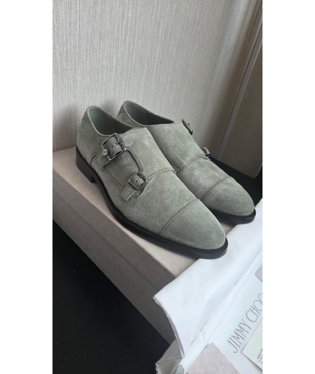 JIMMY CHOO Зеленые замшевые туфли, фото 4