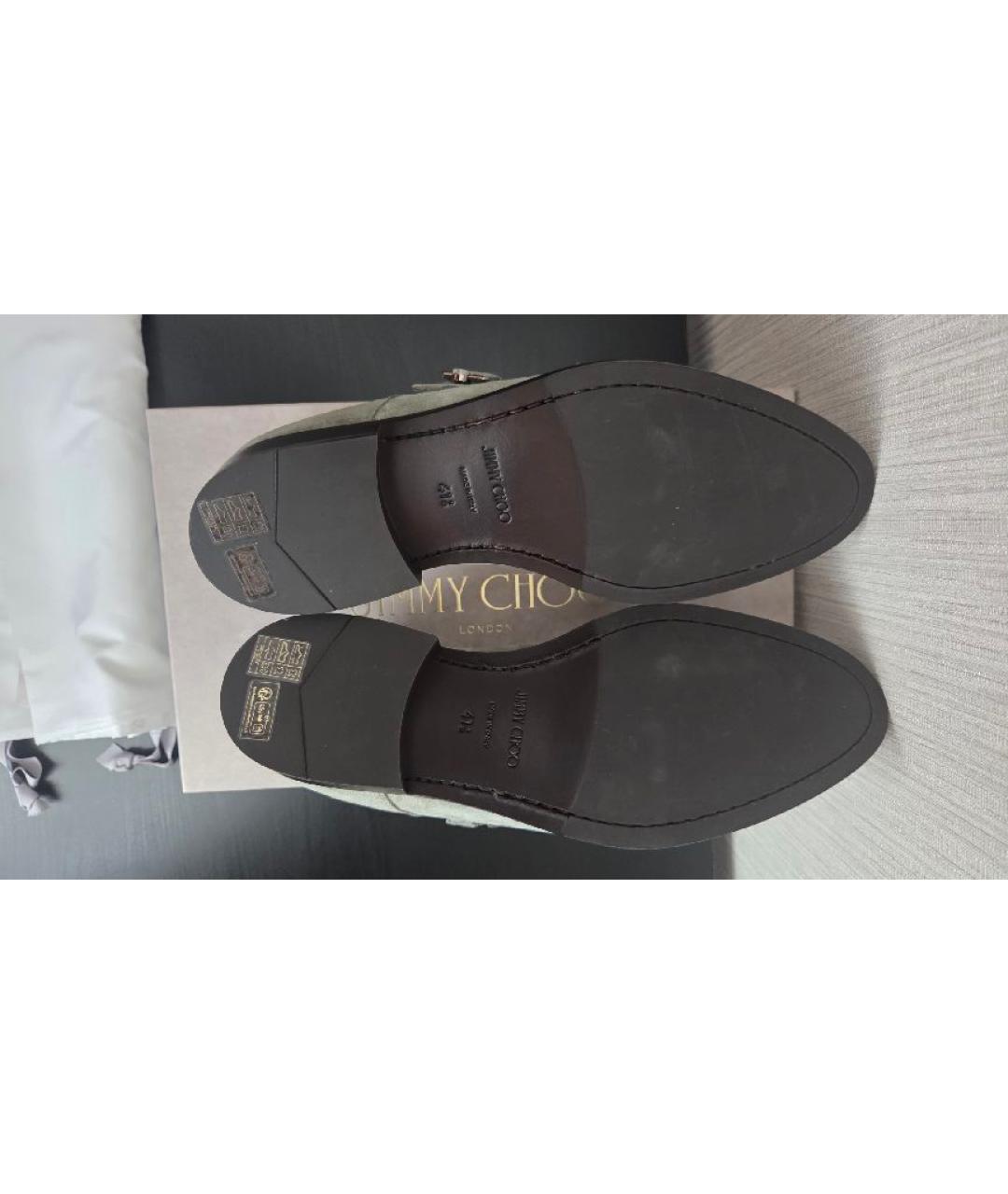 JIMMY CHOO Зеленые замшевые туфли, фото 5