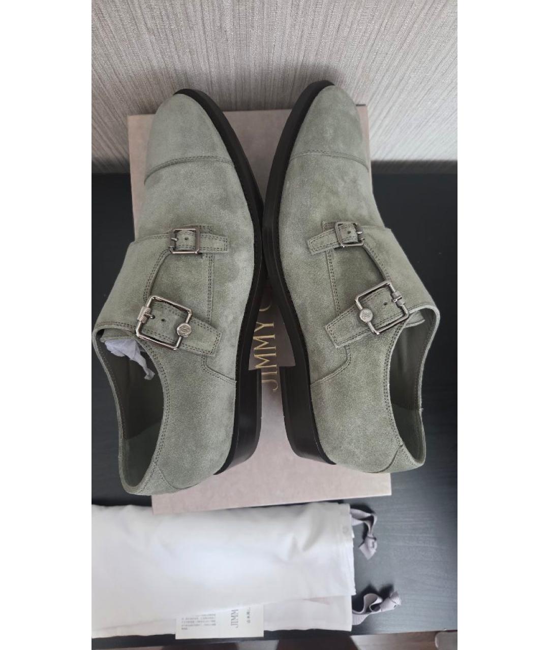 JIMMY CHOO Зеленые замшевые туфли, фото 7
