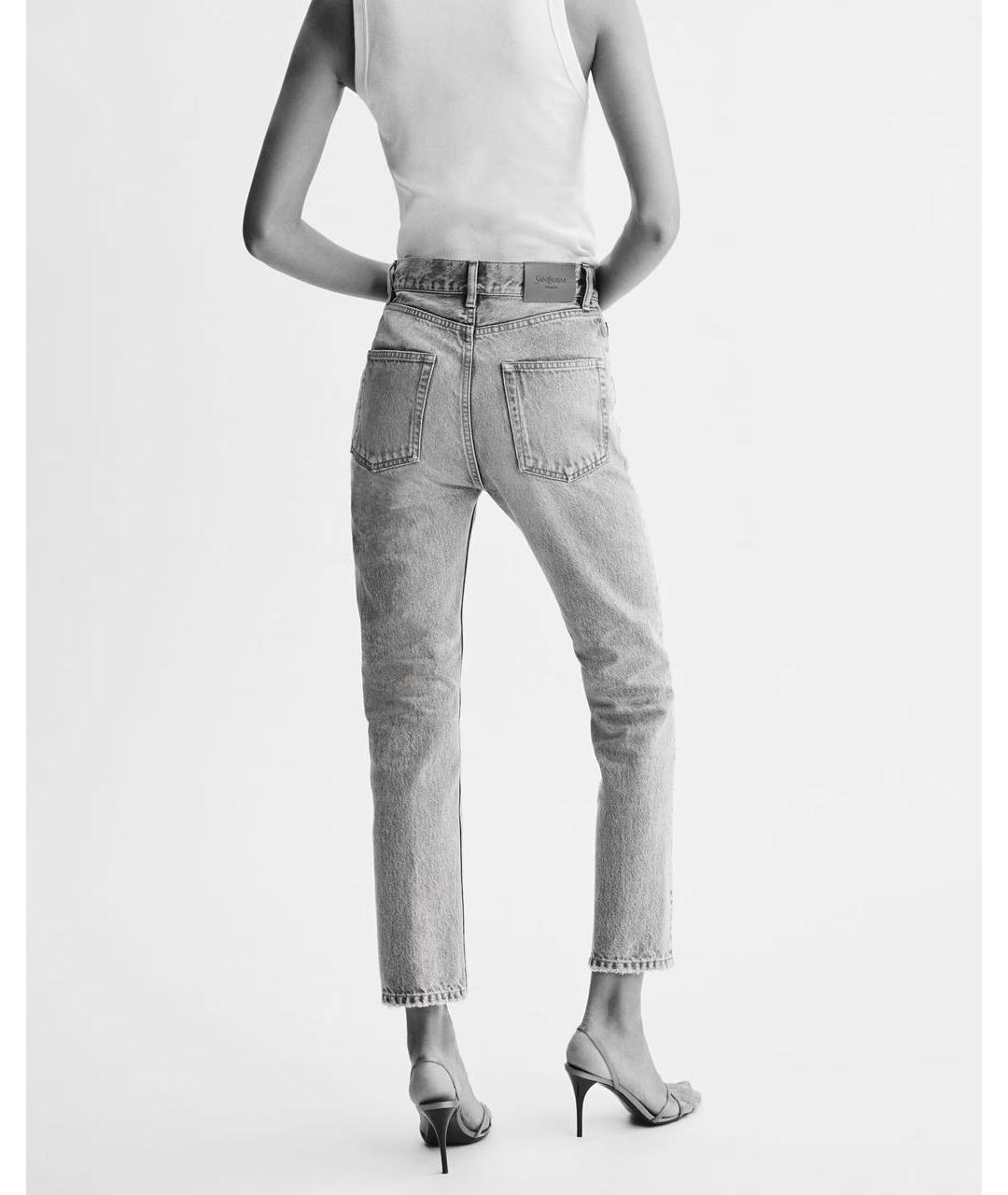 SAINT LAURENT Голубые прямые джинсы, фото 6