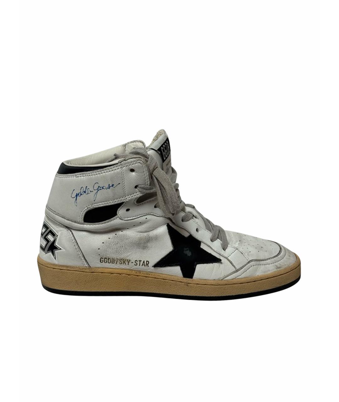 GOLDEN GOOSE Белые кожаные кеды, фото 1