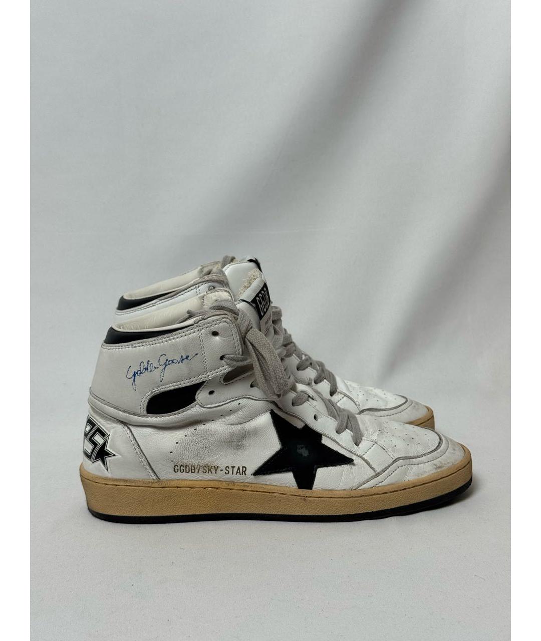 GOLDEN GOOSE Белые кожаные кеды, фото 9