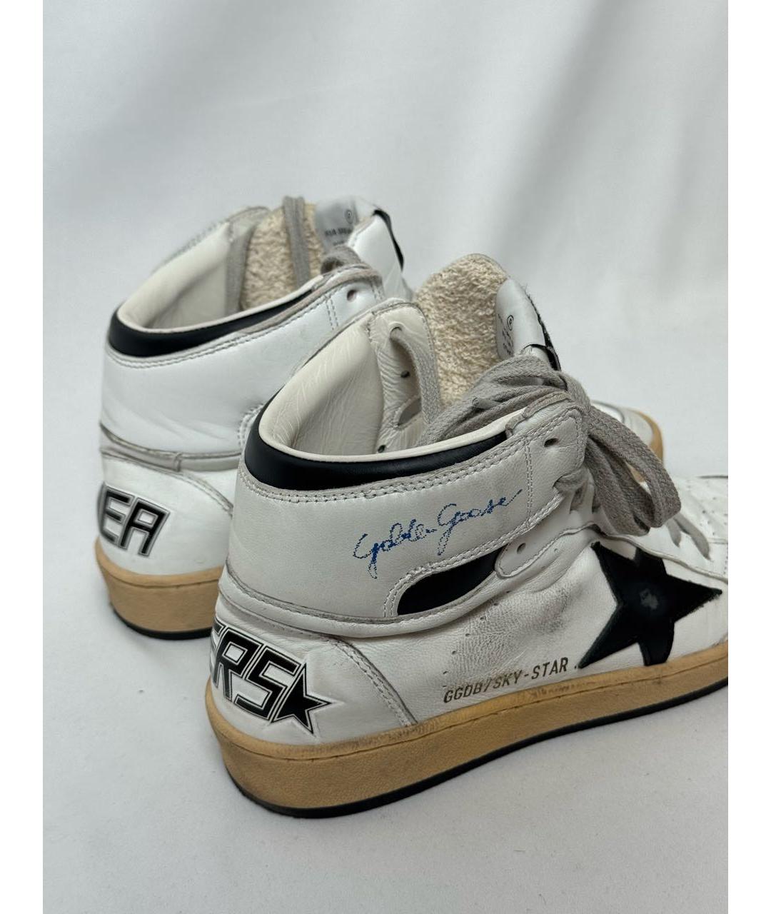 GOLDEN GOOSE Белые кожаные кеды, фото 3