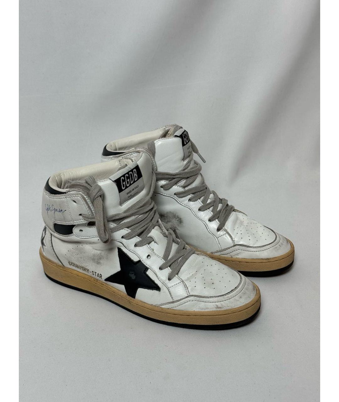 GOLDEN GOOSE Белые кожаные кеды, фото 2