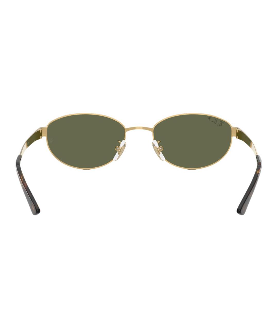 RAY BAN Золотые металлические солнцезащитные очки, фото 4