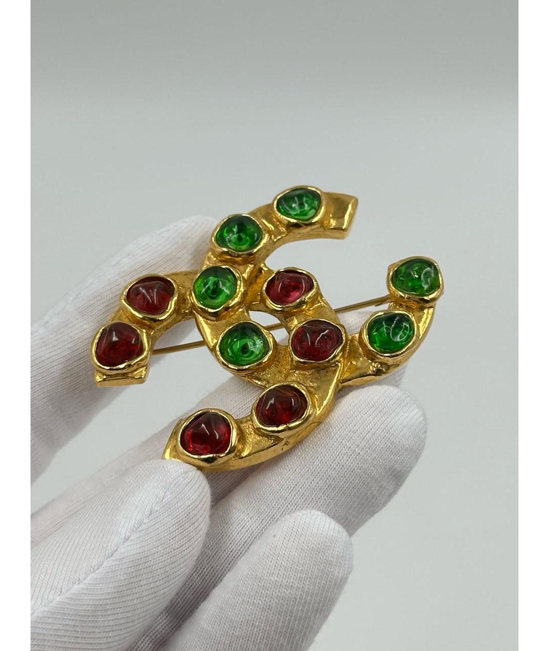CHANEL Мульти позолоченная булавка / брошь, фото 6