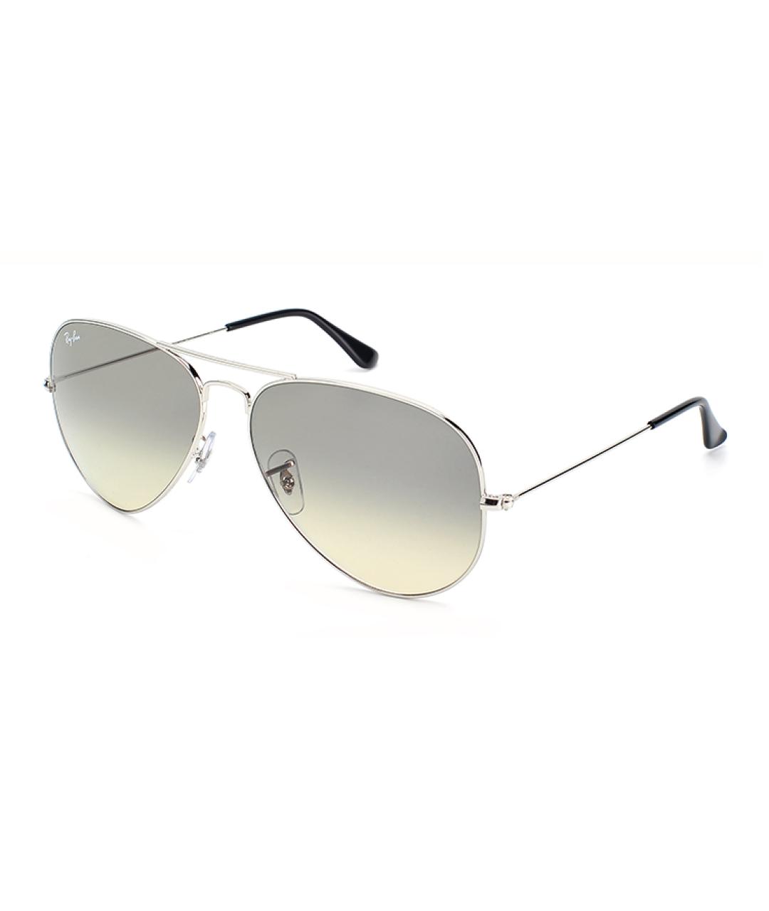 RAY BAN Серые металлические солнцезащитные очки, фото 1