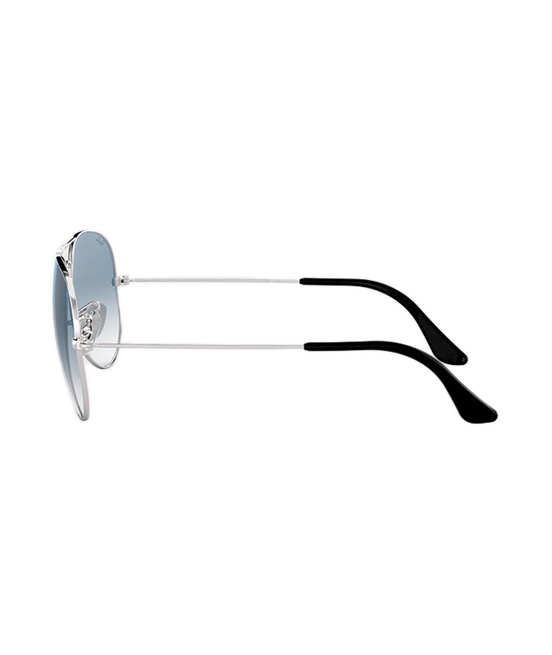 RAY BAN Серебряные металлические солнцезащитные очки, фото 3