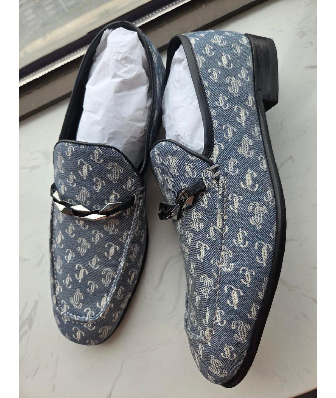 JIMMY CHOO Голубые текстильные туфли, фото 8