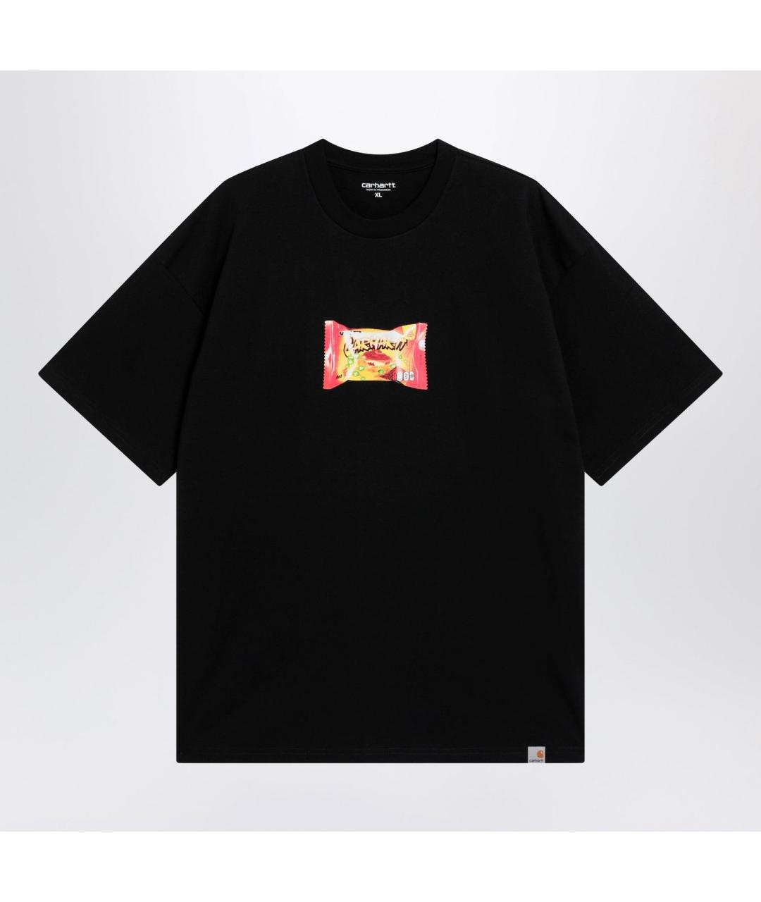 CARHARTT WIP Черная хлопковая футболка, фото 3