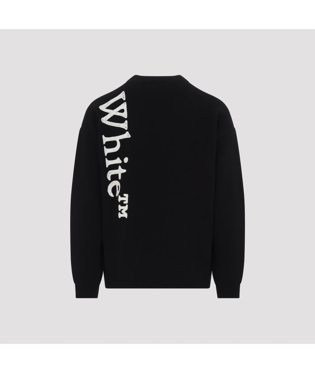 OFF-WHITE Черный шерстяной джемпер / свитер, фото 2