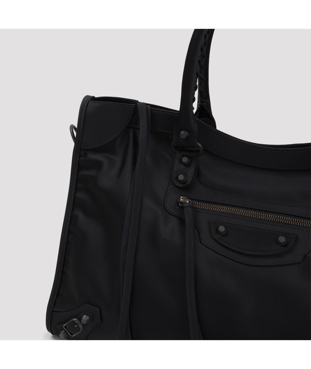 BALENCIAGA Черная нейлоновая сумка тоут, фото 4