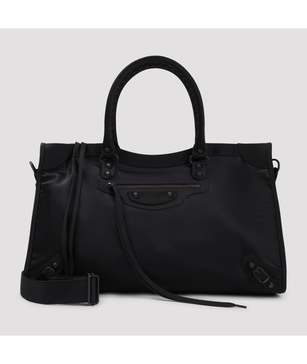 BALENCIAGA Черная нейлоновая сумка тоут, фото 2