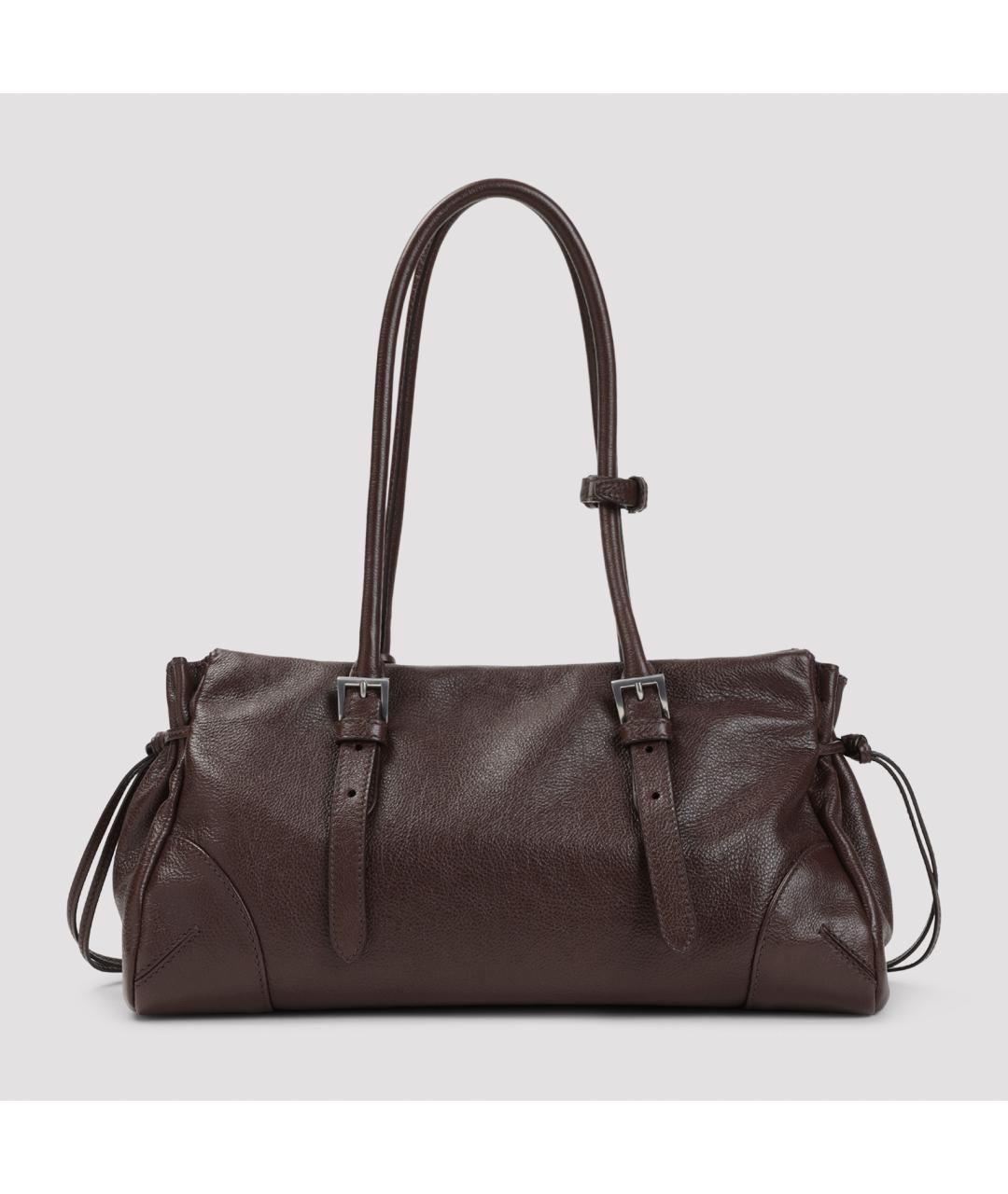 PRADA Коричневая кожаная сумка через плечо, фото 3
