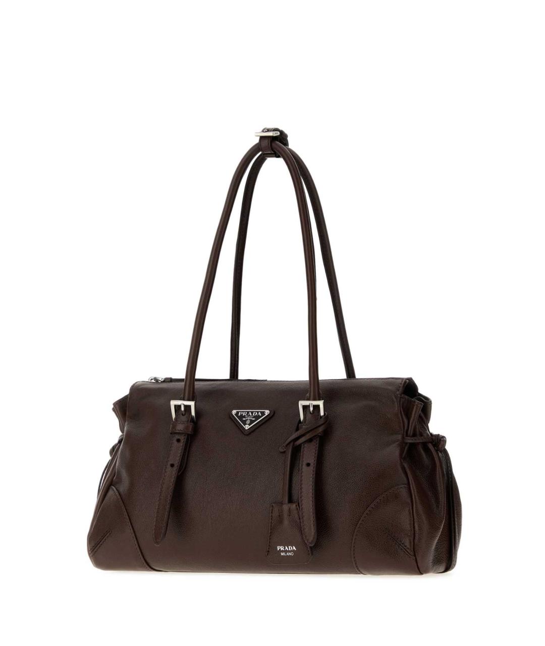 PRADA Коричневая кожаная сумка через плечо, фото 2