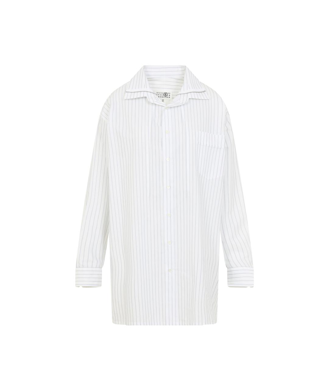 MM6 MAISON MARGIELA Белая хлопковая рубашка, фото 1