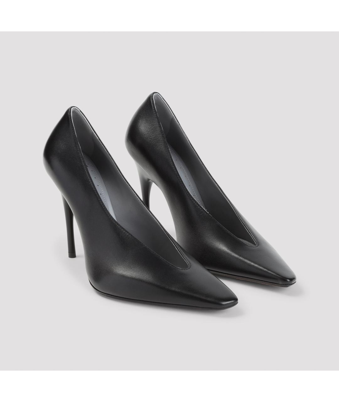 BALENCIAGA Черные кожаные туфли, фото 3