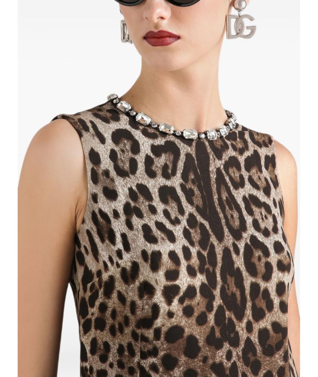 DOLCE&GABBANA Мульти вискозное коктейльное платье, фото 3