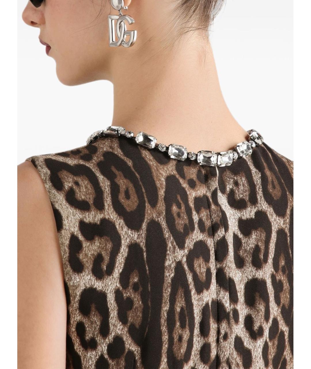 DOLCE&GABBANA Мульти вискозное коктейльное платье, фото 4