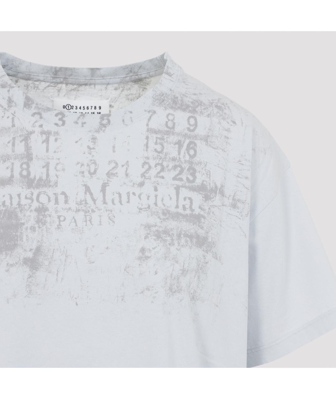 MAISON MARGIELA Серая хлопковая футболка, фото 3